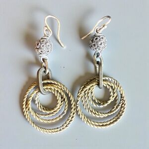 Mark Edge Elegant Gold-Tone Hoop Earrings